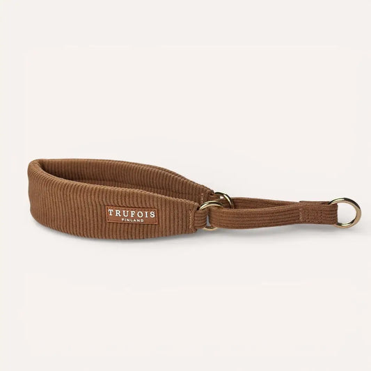 Breites Martingale-Halsband Macchiato-Braun in der Produktansicht
