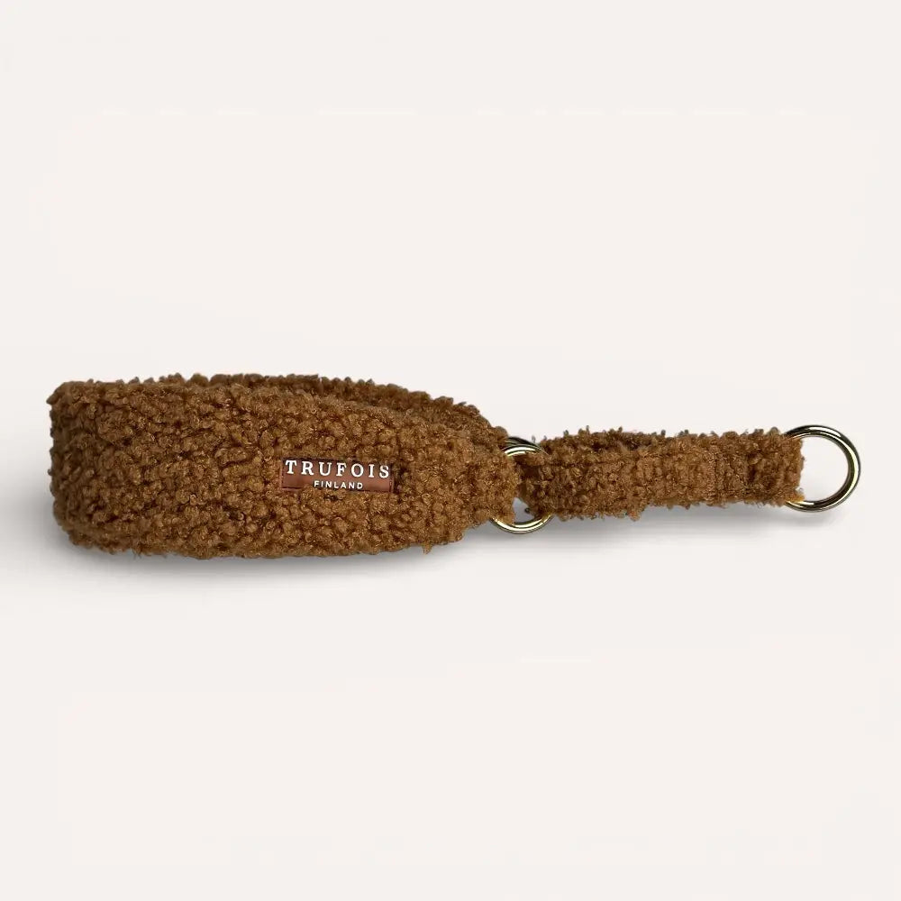 Breites Teddy Martingale-Halsband Schokolade in der Produktansicht
